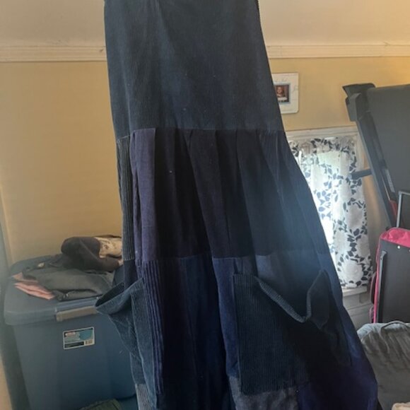 Handmade corduroy women/s adjustable jumper dress. - Picture 2 of 6